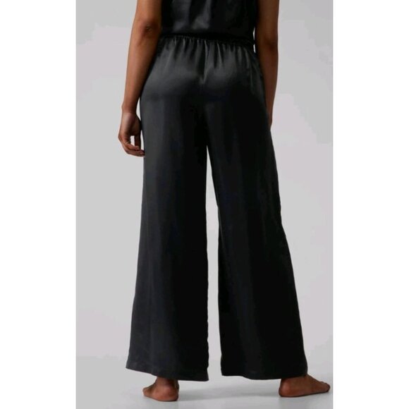 Athleta Women's Black Calm Cool Wide Leg Pants Size L - Picture 3 of 7
